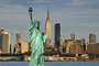 Edificio Empire state e a Estátua da Liberdade - Nova York