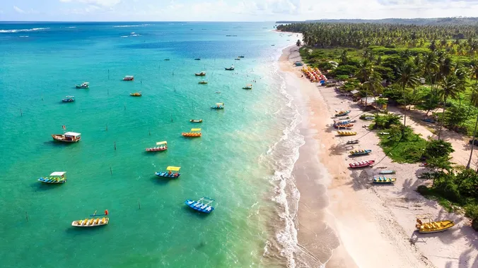 Vista aérea da Praia de São Miguel dos Milagres, Alagoas