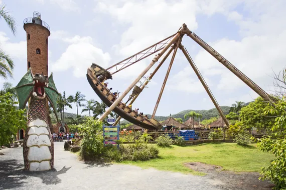 Canoa, no parque Beto Carrero World